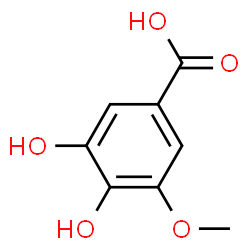 ChemSpider 2D Image | 3-O-methylgallic acid | C8H8O5