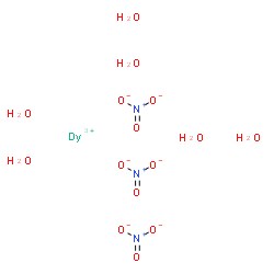 ChemSpider 2D Image | Dysprosium nitrate hydrate (1:3:6) | H12DyN3O15