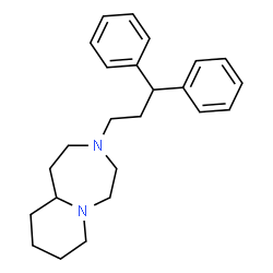 ChemSpider 2D Image | 3-(3,3-Diphenylpropyl)decahydropyrido[1,2-d][1,4]diazepine | C24H32N2