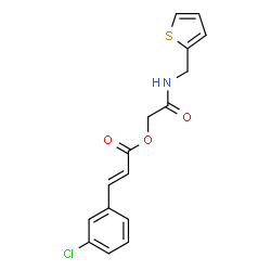 ChemSpider 2D Image | 2-Oxo-2-[(2-thienylmethyl)amino]ethyl (2E)-3-(3-chlorophenyl)acrylate | C16H14ClNO3S