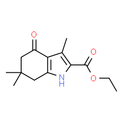 ChemSpider 2D Image | Ethyl 3,6,6-trimethyl-4-oxo-4,5,6,7-tetrahydro-1H-indole-2-carboxylate | C14H19NO3