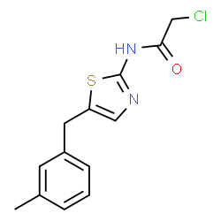 ChemSpider 2D Image | 2-Chloro-N-[5-(3-methylbenzyl)-1,3-thiazol-2-yl]acetamide | C13H13ClN2OS