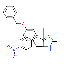 ChemSpider 2D Image | 4-Nitrophenyl O-benzyl-N-{[(2-methyl-2-propanyl)oxy]carbonyl}tyrosinate | C27H28N2O7