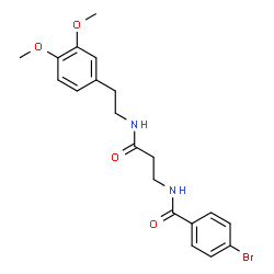 ChemSpider 2D Image | 4-Bromo-N-(3-{[2-(3,4-dimethoxyphenyl)ethyl]amino}-3-oxopropyl)benzamide | C20H23BrN2O4