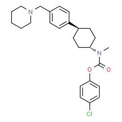 ChemSpider 2D Image | 4-Chlorophenyl methyl{trans-4-[4-(1-piperidinylmethyl)phenyl]cyclohexyl}carbamate | C26H33ClN2O2