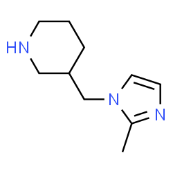 ChemSpider 2D Image | 3-[(2-Methyl-1H-imidazol-1-yl)methyl]piperidine | C10H17N3