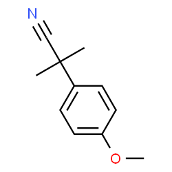 ChemSpider 2D Image | 2-(4-Methoxyphenyl)-2-methylpropanenitrile | C11H13NO
