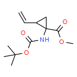 ChemSpider 2D Image | Methyl 1-({[(2-methyl-2-propanyl)oxy]carbonyl}amino)-2-vinylcyclopropanecarboxylate | C12H19NO4