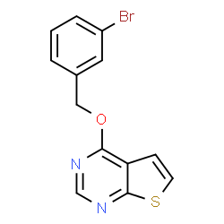 ChemSpider 2D Image | 4-[(3-Bromobenzyl)oxy]thieno[2,3-d]pyrimidine | C13H9BrN2OS