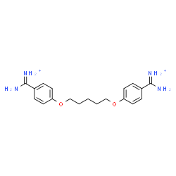 ChemSpider 2D Image | [1,5-Pentanediylbis(oxy-4,1-phenylene)]bis(iminomethanaminium) | C19H26N4O2