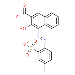 ChemSpider 2D Image | 3-Hydroxy-4-[(E)-(4-methyl-2-sulfonatophenyl)diazenyl]-2-naphthoate | C18H12N2O6S