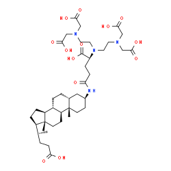 ChemSpider 2D Image | (3beta,5beta)-3-[(N,N-Bis{2-[bis(carboxymethyl)amino]ethyl}-L-gamma-glutamyl)amino]cholan-24-oic acid | C41H66N4O13