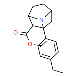 ChemSpider 2D Image | Methyl 3-(4-ethylphenyl)-8-methyl-8-azabicyclo[3.2.1]octane-2-carboxylate | C18H25NO2