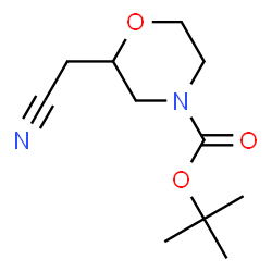 ChemSpider 2D Image | tert-butyl 2-(cyanomethyl)morpholine-4-carboxylate | C11H18N2O3