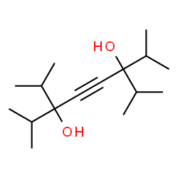 ChemSpider 2D Image | 3,6-Diisopropyl-2,7-dimethyl-4-octyne-3,6-diol | C16H30O2
