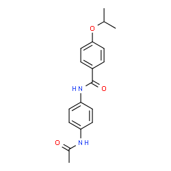 ChemSpider 2D Image | N-(4-Acetamidophenyl)-4-isopropoxybenzamide | C18H20N2O3