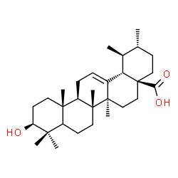 ChemSpider 2D Image | (3beta,5xi)-3-Hydroxyurs-12-en-28-oic acid | C30H48O3
