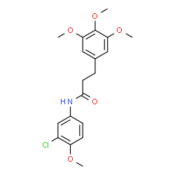 ChemSpider 2D Image | N-(3-Chloro-4-methoxyphenyl)-3-(3,4,5-trimethoxyphenyl)propanamide | C19H22ClNO5