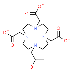 ChemSpider 2D Image | 2,2',2''-[10-(2-Hydroxypropyl)-1,4,7,10-tetraazacyclododecane-1,4,7-triyl]triacetate | C17H29N4O7