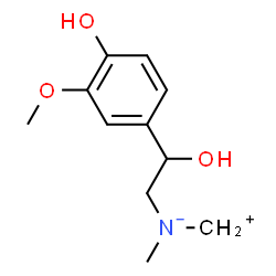 ChemSpider 2D Image | 4-[2-(Dimethylamino)-1-hydroxyethyl]-2-methoxyphenol | C11H17NO3