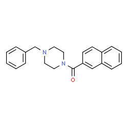 ChemSpider 2D Image | (4-Benzyl-1-piperazinyl)(2-naphthyl)methanone | C22H22N2O