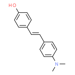 ChemSpider 2D Image | 4-{(E)-2-[4-(Dimethylamino)phenyl]vinyl}phenol | C16H17NO