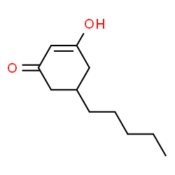 ChemSpider 2D Image | 3-Hydroxy-5-pentyl-2-cyclohexen-1-one | C11H18O2