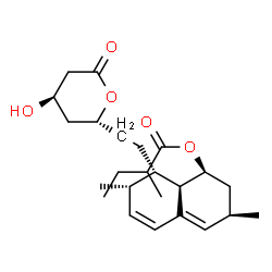 ChemSpider 2D Image | (1S,3R,7S,8S,8aR)-8-{2-[(2R,4R)-4-Hydroxy-6-oxotetrahydro-2H-pyran-2-yl]ethyl}-3,7-dimethyl-1,2,3,7,8,8a-hexahydro-1-naphthalenyl 2-methylbutanoate | C24H36O5