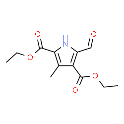 ChemSpider 2D Image | Diethyl 5-formyl-3-methyl-1H-pyrrole-2,4-dicarboxylate | C12H15NO5
