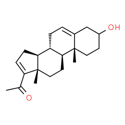 ChemSpider 2D Image | 3-hydroxy-5,16-pregnadien-20-one | C21H30O2