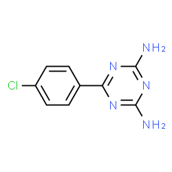 ChemSpider 2D Image | 2,4-Diamino-6-(4-chlorophenyl)-1,3,5-triazine | C9H8ClN5