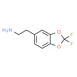 ChemSpider 2D Image | 2-(2,2-Difluoro-1,3-benzodioxol-5-yl)ethanamine | C9H9F2NO2