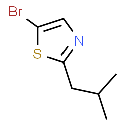 ChemSpider 2D Image | 5-Bromo-2-isobutyl-1,3-thiazole | C7H10BrNS