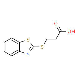 ChemSpider 2D Image | 3-(2-BENZOTHIAZOLYLTHIO)-PROPIONIC ACID | C10H9NO2S2
