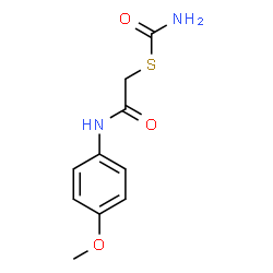 ChemSpider 2D Image | S-{2-[(4-Methoxyphenyl)amino]-2-oxoethyl} carbamothioate | C10H12N2O3S