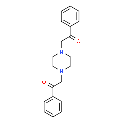 ChemSpider 2D Image | 2,2'-piperazine-1,4-diylbis(1-phenylethanone) | C20H22N2O2