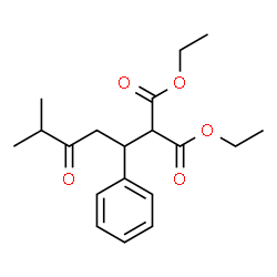 ChemSpider 2D Image | Diethyl (4-methyl-3-oxo-1-phenylpentyl)malonate | C19H26O5