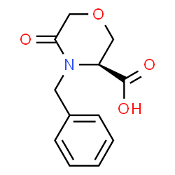 ChemSpider 2D Image | (S)-4-benzyl-5-oxomorpholine-3-carboxylic acid | C12H13NO4