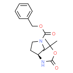 ChemSpider 2D Image | S-1-Cbz-3-Boc-aminopyrrolidine | C17H24N2O4