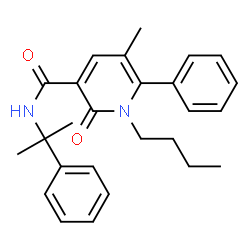 ChemSpider 2D Image | 1-butyl-5-methyl-N-(1-methyl-1-phenyl-ethyl)-2-oxo-6-phenyl-pyridine-3-carboxamide | C26H30N2O2