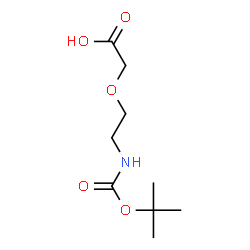 ChemSpider 2D Image | t-Boc-N-amido-PEG1-CH2CO2H | C9H17NO5