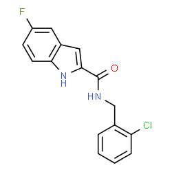ChemSpider 2D Image | N-(2-Chlorobenzyl)-5-fluoro-1H-indole-2-carboxamide | C16H12ClFN2O