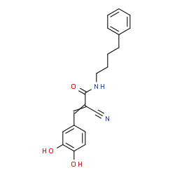 ChemSpider 2D Image | 2-Cyano-3-(3,4-dihydroxyphenyl)-N-(4-phenylbutyl)acrylamide | C20H20N2O3