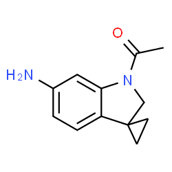 ChemSpider 2D Image | 1-(6'-Aminospiro[cyclopropane-1,3'-indolin]-1'-yl)ethanone | C12H14N2O