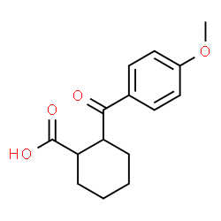 ChemSpider 2D Image | 2-(4-Methoxybenzoyl)cyclohexanecarboxylic acid | C15H18O4