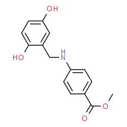 ChemSpider 2D Image | Methyl 4-[(2,5-dihydroxybenzyl)amino]benzoate | C15H15NO4