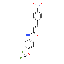 ChemSpider 2D Image | (2E)-3-(4-Nitrophenyl)-N-[4-(trifluoromethoxy)phenyl]acrylamide | C16H11F3N2O4
