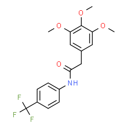 ChemSpider 2D Image | N-[4-(Trifluoromethyl)phenyl]-2-(3,4,5-trimethoxyphenyl)acetamide | C18H18F3NO4