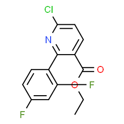 ChemSpider 2D Image | Ethyl 6-chloro-2-(2,4-difluorophenyl)nicotinate | C14H10ClF2NO2