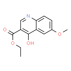 ChemSpider 2D Image | Ethyl 4-hydroxy-6-methoxy-3-quinolinecarboxylate | C13H13NO4